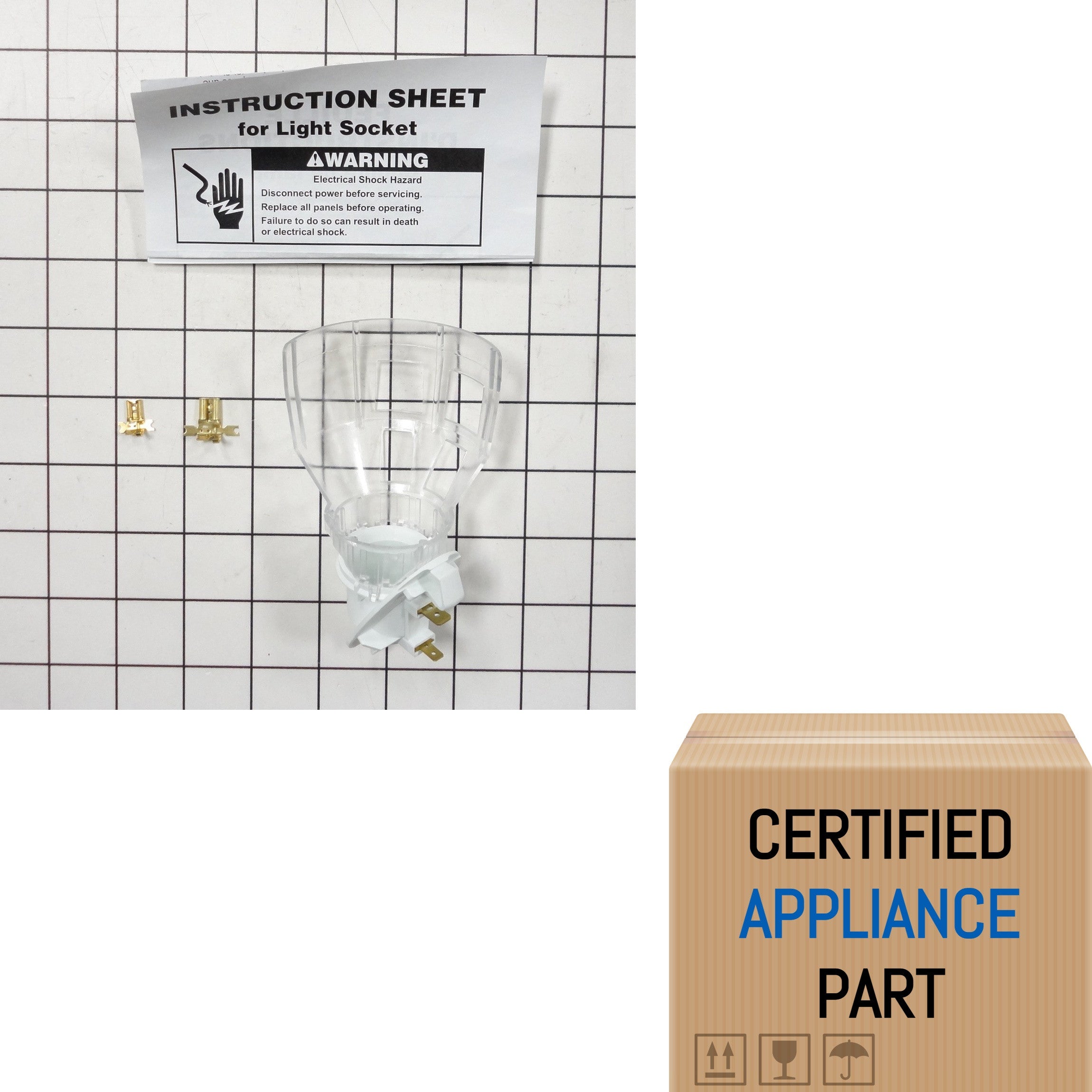 2317419-1 For Kenmore Refrigerator OEM Light Socket - Whirlpool Fridge Genuine