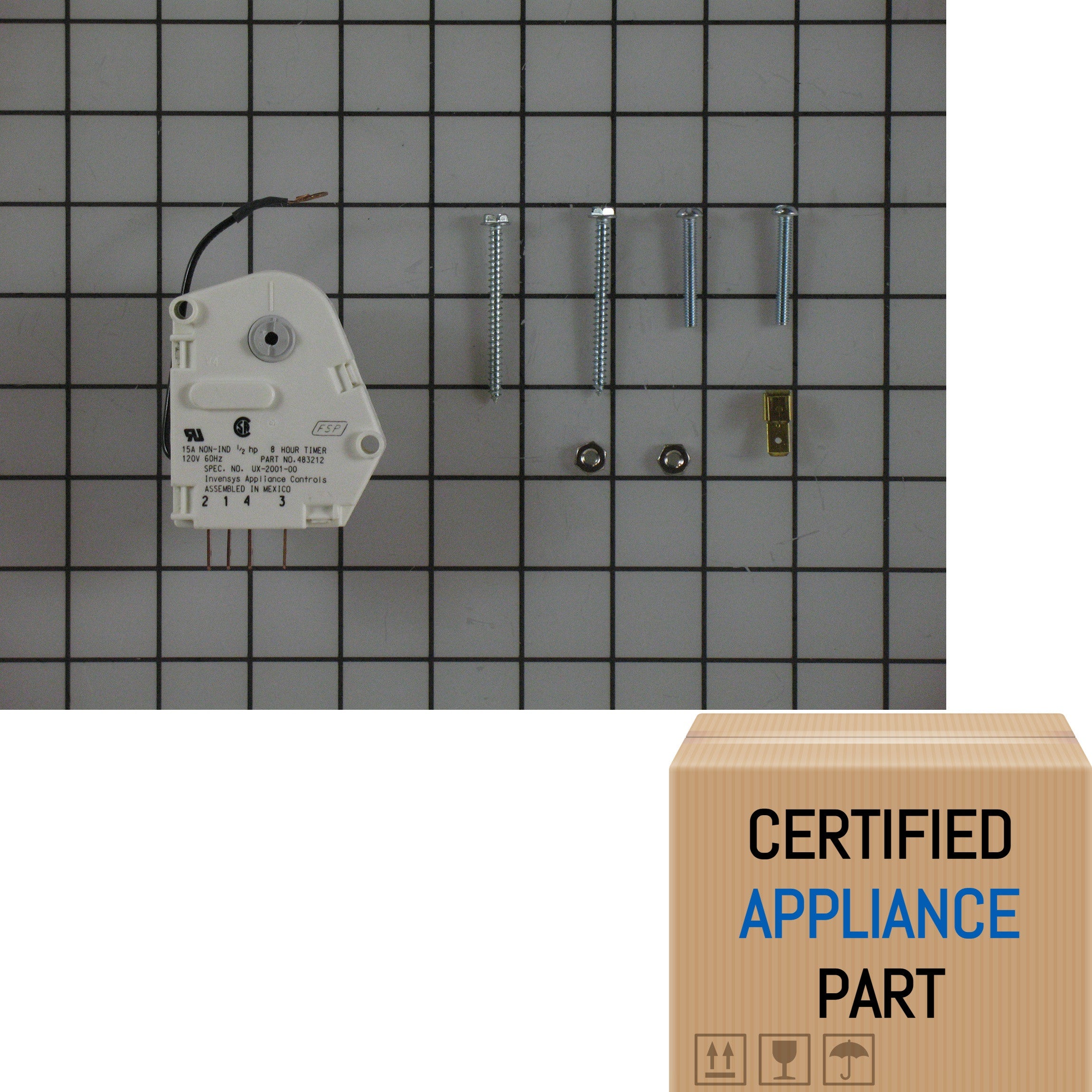 2188376-1 For Kenmore Refrigerator OEM Defrost Timer - Whirlpool Fridge Genuine